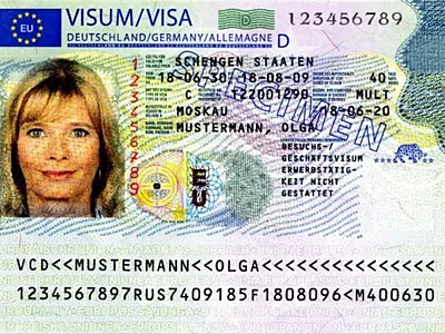 Facsimile di visto Schengen